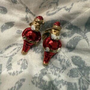 Vintage Christmas clip-on earrings